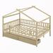 Harper Orchard Malinta Bed Wood in Brown | 62.89 H x 56.99 W x 79.49 D in | Wayfair 1FAAED7FB9A74FAD8339A022049ED40C