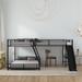 Isabelle & Max™ Arnone Twin Over Twin Over Full Bunk Bed Metal in Black | 53 H x 77.6 W x 117.4 D in | Wayfair AD9C4A57DE944DF9ADD1E74CEBF0FF3D