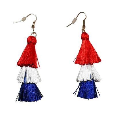 Patriotic Tassel Earrings