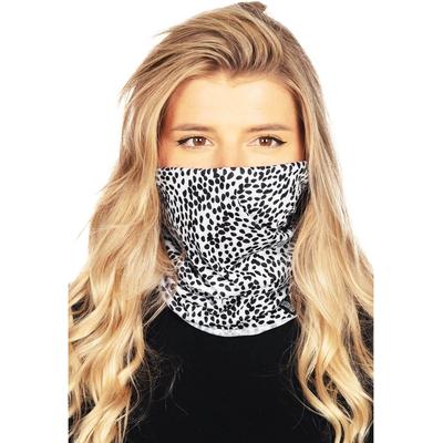 Spotted Black and White Ski Face Cover