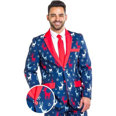 Men's Reindeer Gains Blazer w/ Tie