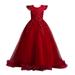 Popvcly Girl Princess Bridesmaid Pageant Gown Birthday Party Wedding Dress Sleeveless Party Dresses Girl Clothes 4-14 Years