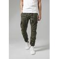 Cargohose URBAN CLASSICS "Herren Camo Cargo Jogging Pants" Gr. 32, Normalgrößen, grün (olive camouflage) Herren Hosen Cargohosen