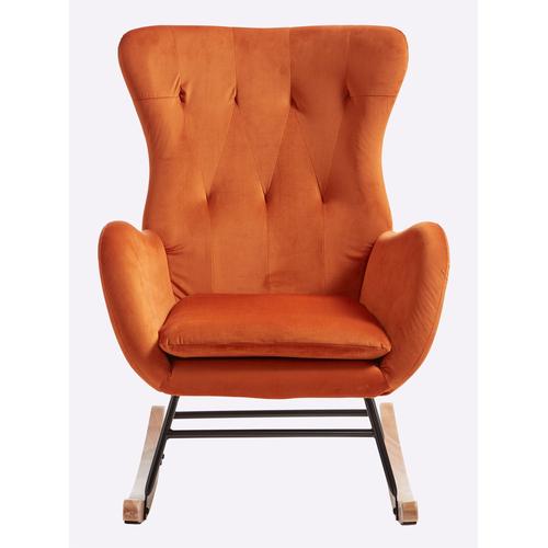 Sessel HEINE HOME Gr. Polyester, B/H/T: 68 cm x 95 cm x 80 cm, orange (terra) Heine Home