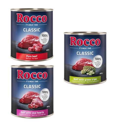 24x 800g Rind-Mix Rocco Classic getreidefreies Hundefutter nass