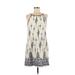 Just... Taylor Casual Dress - Shift Scoop Neck Sleeveless: Ivory Dresses - Women's Size 7