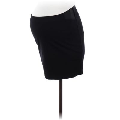 Ingrid + Isabel Casual Skirt: Black Solid Bottoms - Women's Size X-Small Maternity