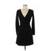 Ann Taylor LOFT Casual Dress - Sweater Dress: Black Stars Dresses - Women's Size 2X-Small Petite