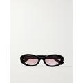 Lexxola - Ida Oval-frame Acetate Sunglasses - Pink