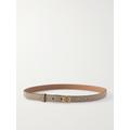 Loewe - Anagram Textured-leather Belt - Sand