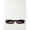 SAINT LAURENT Eyewear - Shade Oval-frame Acetate Sunglasses - Black