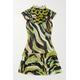 PUCCI - Ruffled Tiered Printed Stretch-mesh Mini Dress - Green