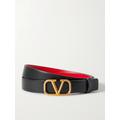 Valentino Garavani - Valentino Garavani Vlogo Reversible Leather Belt - Black