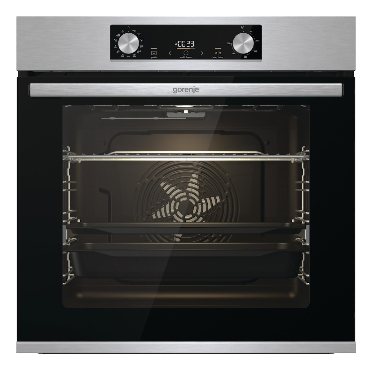 Gorenje BOS6737E13X Elektro-Einbaubackofen/Dampf, A, Heißl., ExtraSteam, LED Display, Touch Control, 77 l, Gentle Close, 1fach TAZ, Edelstahl 738004 Image
