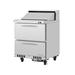 Turbo Air PST-28-D2-FB-N 27 1/2" Sandwich/Salad Prep Table w/ Refrigerated Base, 115v, Stainless Steel