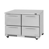 Turbo Air PUR-48-D4-FB-N PRO Series 48 1/4" W Undercounter Refrigerator w/ (2) Section & (4) Drawers, 115v, Silver