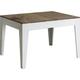 Table extensible 90x120/180 cm Cico Mix Plateau Noyer - Piètement Frêne Blanc