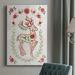 The Holiday Aisle® Christmas Folk Reindeer Premium Gallery Wrapped Canvas - Ready To Hang Metal in Green/Red | 48 H x 32 W x 1 D in | Wayfair