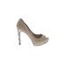 Joan & David Heels: Pumps Stilleto Cocktail Party Tan Shoes - Women's Size 8 1/2 - Closed Toe