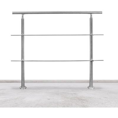 Vingo - 180cm Treppengeländer Edelstahl Handlauf Geländer für Treppen Brüstung Balkon mit 2 Image