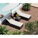 Esmlada Outdoor PE Wicker Chaise Lounge Set Patio Rattan Adjustable Reclining Lounge Chairs with Cushions and Matching Storage Table (one Chair)