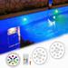 TUTUnaumb USB Charging Waterproof LED 13 Lights Rgb Color Changing RF Remote Control Diving Lights Timing Pool Bottom Lights Solar Pool Side Lights Light up Swimming Pool Accessories Night Lights 2PC