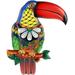 BESTONZON Iron Toucan Shaped Decoration Indoor Outdoor Craft Wall Art Craft Bird Wall Decor