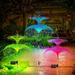 Mulanimo 3Pcs Outdoor Solar Jellyfish Light Colorful LED Garden Lights for Pathway Patio Yard Deck Walkway Decoration