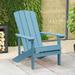 Cozyhom Stackable Adirondack Chairs of 1 400LBS Weight Capacity Sleek and Durable Designs Hips Recycled Plastic All-Weather Outdoor Plastic Porch Chair for Patio Beach Campfire Turquoise Blue