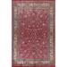 All-Over Floral Mashad Persian Vintage Area Rug Handmade Wool Carpet - 8'4"x 11'7"