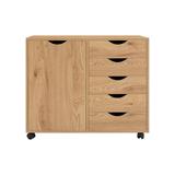 Office File Cabinets Wooden File Cabinets for Home Office Lateral File Cabinet Wood File Cabinet Mobile Storage Cabinet Filing Storage Drawer by Naomi Home-Color:Natural- 5 Drawer With Shelf