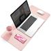 Desk Mat Large Protector Pad - Multifunctional Dual-Sided Office Desk Pad Smooth Surface Soft Mouse Pad Waterproof Desk Mat for Desktop Desk Cover for Office/Home 23.6 x 13.7 F157996