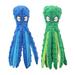 Love Dream Dog Squeaky Toys No Stuffing Octopus Crinkle Plush Dog Toys for Teeth Cleaning 2 Pack Durable Interactive Dog Chew Toys for Puppy Small Medium Dogs Reducing Boredom (Blue+Green)