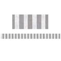 Modern Farmhouse Gray Stripes Straight Border Trim 35 Feet