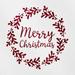 Transparent Decal Stickers Of Merry Christmas Wreath (Burgundy) Premium Waterproof Vinyl Decal Stickers For Laptop Phone Accessory Helmet Car Window Mug Tuber Cup Door Wall Decoration ANDVER10g7935RE