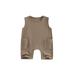 ELF 0-2Y Baby Girls Boys Romper Solid Color Summer Sleeveless Round Neck Casual Party Street Short Jumpsuit