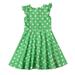 Summer Dresses For Girls Kids Toddler Spring Print Ruffle Polka Dot Sleeveless Princess Dress For 7-8 Years