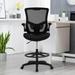 NiamVelo Drafting Chair Tall Office Chair with Lumbar Support Footrest Ring Flip up Arms for Standing Desk Swivel Rolling Mesh Chair Height Adjustable Desk Chair Black