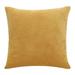 HomeRoots 4 x 20 x 20 in. Yellow Solid Color Zippered 100 Percent Cotton Throw Pillow - Set of 2