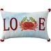 Mina Victory Holiday Pillows Love Crab W/ Mittens Multicolor 14 x 22 Area Rug (14x22)