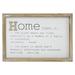 12.5 Wooden Framed Definition of Home Plaque Wall Decor