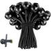 Strong Ball Bungee 6-Inch Black 10-Piece Bungee Loops Small Bungee Cords with Balls Bungee Tie Downs for Windsock Attachment clip Hanging Kit For Telescopic Flag Poles Canopy Tent Tarp Boating