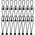 24 Pieces Multisize Ball Bungee Cords with Elastic String for Canopy Tarp Straps Tent and Wires 6 9 11 Inch Tarp Canopy Bungee Balls Black