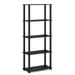 Furinno Turn-S-Tube 5-Tier Square Tubes Display Shelf Americano/Black