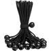 30-Pack Heavy Duty Ball Bungee Cords 12-Inch Elastic Cord Black Secure & Organize Outdoor Tarps