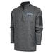 Men's Antigua Heather Gray Lake County Captains Big & Tall Fortune Quarter-Zip Pullover Jacket