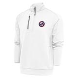 Men's Antigua White Louisville Bats Generation Quarter-Zip Pullover Top