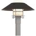 Henry 15.8"H Oiled Bronze Accented Steel Outdoor Post Light w/ Opal Sh