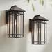 Kathy Ireland Sierra Craftsman 16 1/2"H Outdoor Wall Light Set of 2