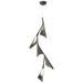 Plume 15"W 5-Light Dark Smoke and Black Standard LED Pendant